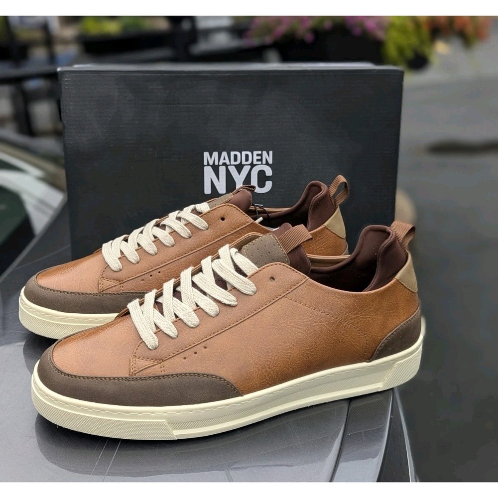 Coastal Quiet Luxury Madden NYC‎ Court Sneakers Brown Casual Shoes Men's 12 NIB